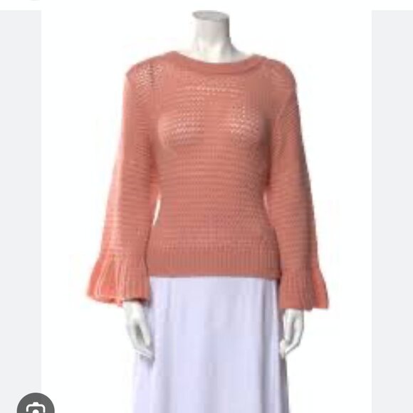 Alpaca Muted Clay See by Chloe Bell Sleeve Sweater - Picture 1 of 6